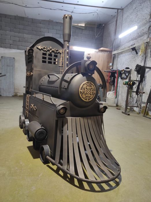 Паровоз печь мангал барбекью