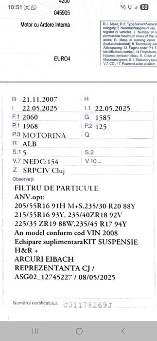 Vand Audi A4 B7 2.0 S-Line