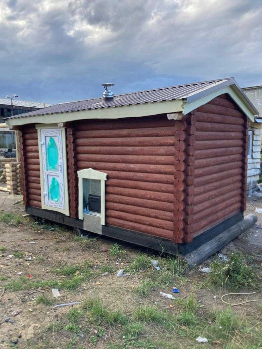 Изготовим мини бани из бревна