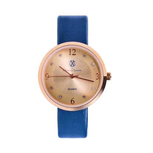 Ceas elegant dama Christian Lacroix auriu roz, nou