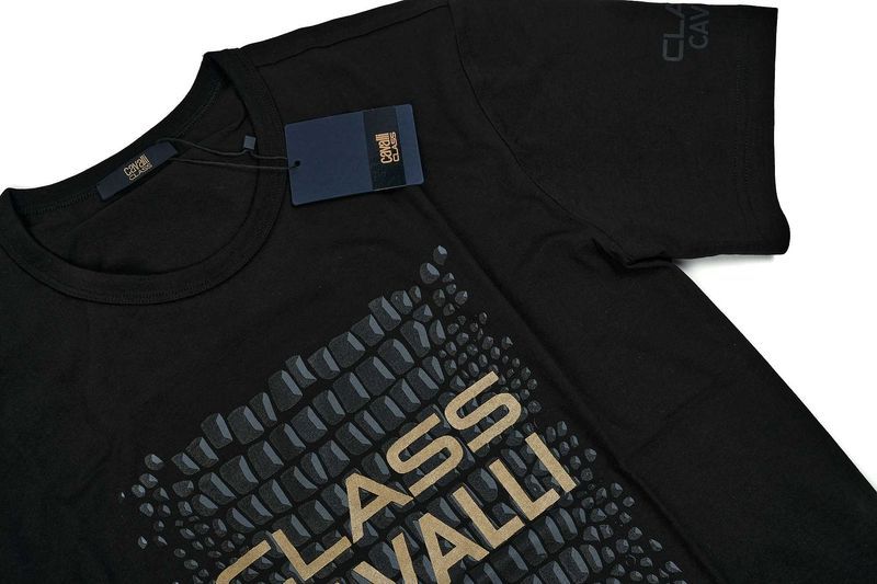 ПРОМО Roberto Cavalli Class S,М,L размер-Оригинална черна тениска