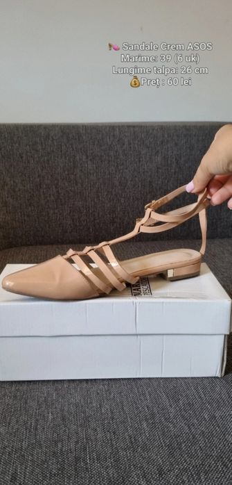 Sandale joase crem Asos