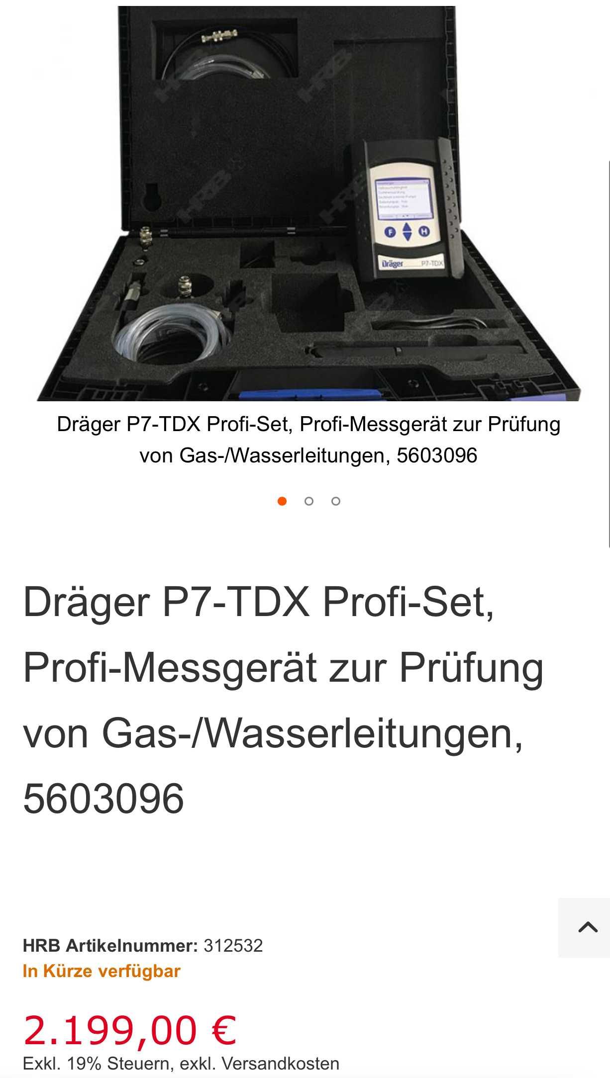 Професионален измервателен уред - Dräger P7-TDX