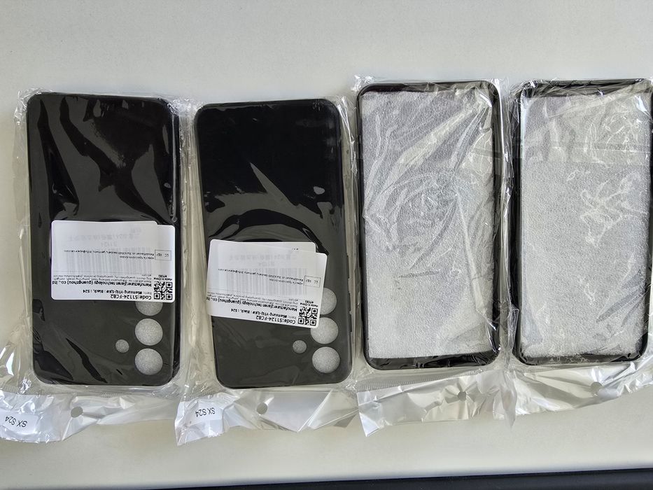 3 бр. Черен силиконов калъв/case/кейс за Samsung S24