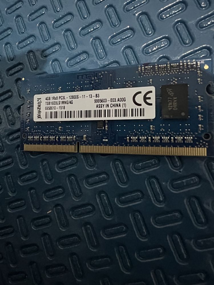 Memorie Ram laptop Kingston 4GB PC3-12800 DDR3-1600MHz