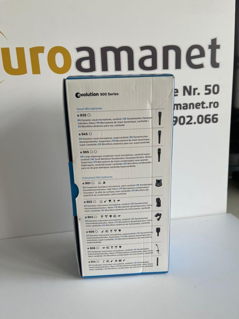 Microfon dinamic super-cardioid Sennheiser E 945 Nou, nefolosit -A-