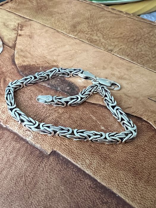 Lanț argint bărbătesc. Bizantin/king