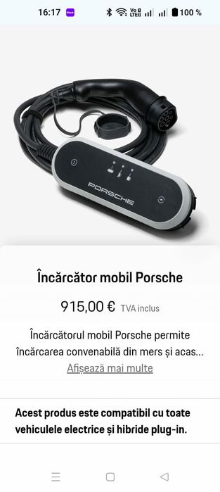 Porsche Incarcator mașină electrică,,nou