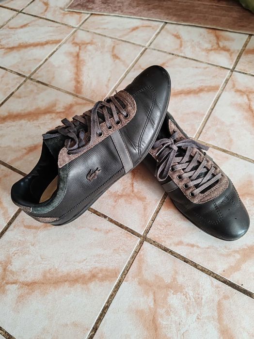Adidași Lacoste, negri de piele , mărime 42