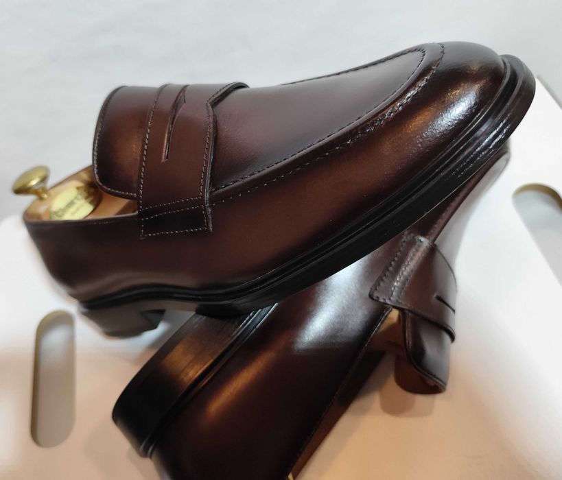 Pantofi loafer 39 40 40.5 penny ZARA NOI piele naturala moale maro