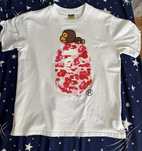 Tricou Bape alb.