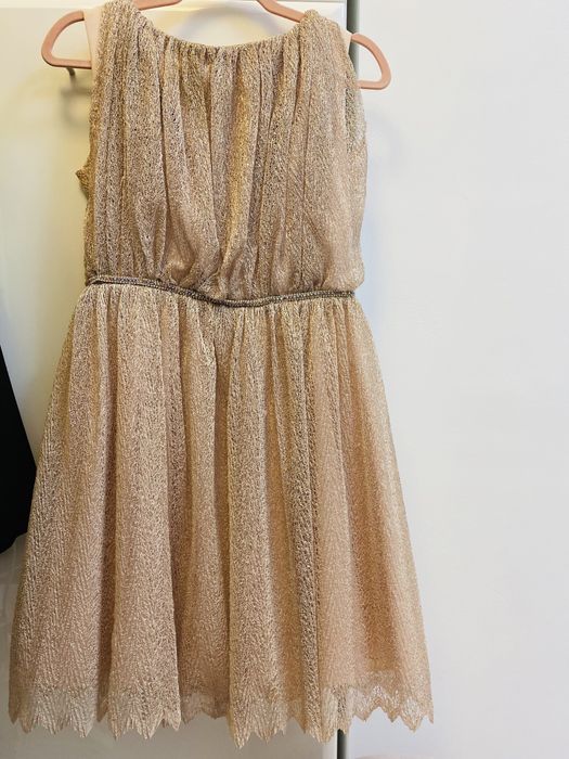 Rochie de ocazie, de zi, roz prafuit marimea 38