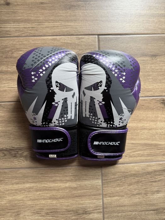 Manuși box knockout punisher 8oz + tibiere knockout ko