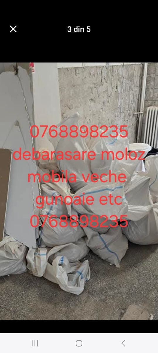 Transport debarasez moloz mobila veche gunoaie Cele mai mici preturi