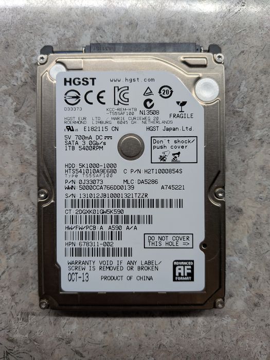 Жесткий диск (HDD) Hitachi на 1000 Gb