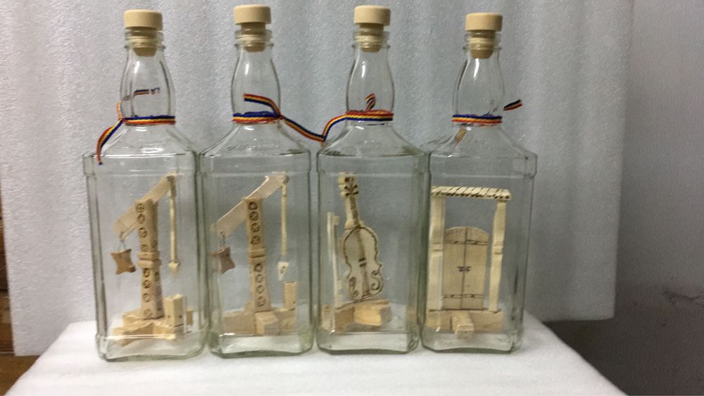 Sticle artizanale cu sculptura interioara modele personalizate, Cadou!