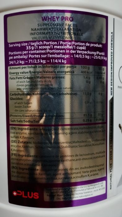 Proteine WHEY PRO 2,5kg cu aromă de ciocolată Dubai și BCAA