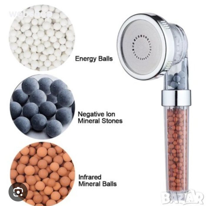 Душ слушалка с турмалин