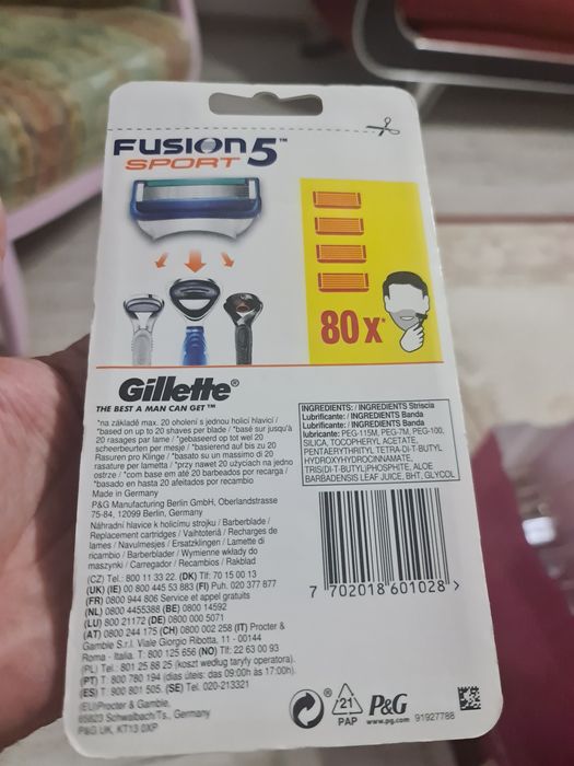 Gillete Fusion Sport 5