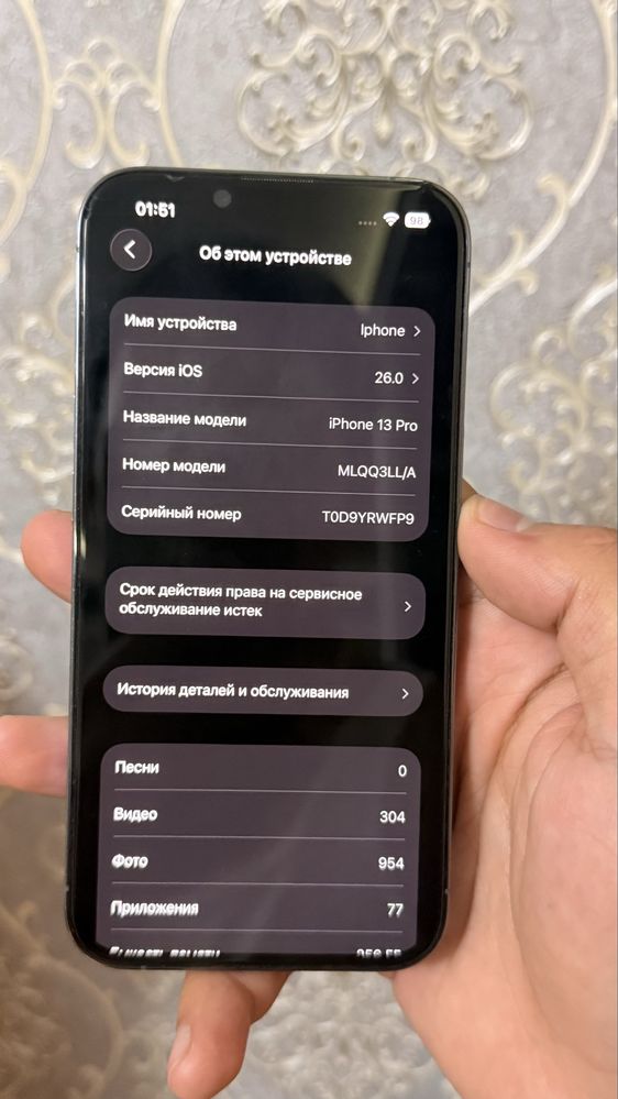 Iphone 13 pro ayfon 13 pro 256gb blue sotiladi aybi yo face ishlidi