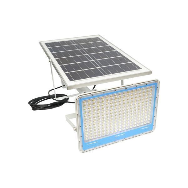 Led прожектор 400w, 6500k със соларен панел 28w дистанционно и батерия
