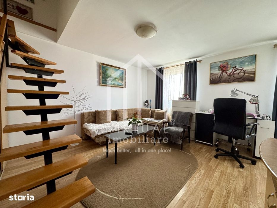 Ap de tip mansarda cu 3 camere, 55mp utili, intabulata, zona Terezian