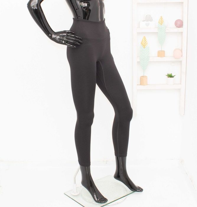 Gymshark дамски черен клин висока талия за фитнес и спорт S