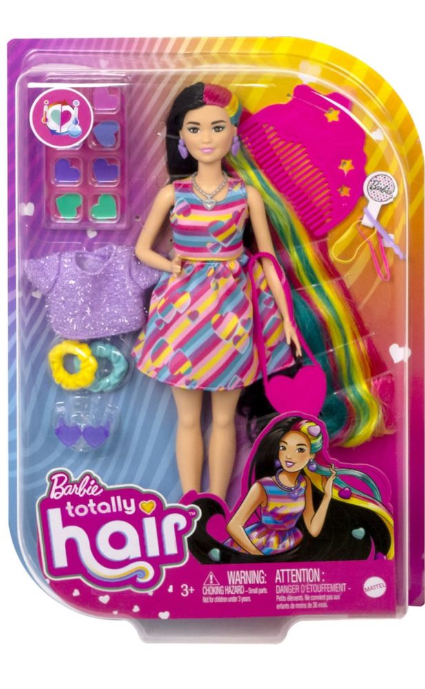Papusa Barbie Totally Hair, bruneta