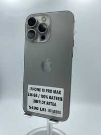 iPhone 15 Pro Max 256GB/100% Baterie Stare Exelenta #29673