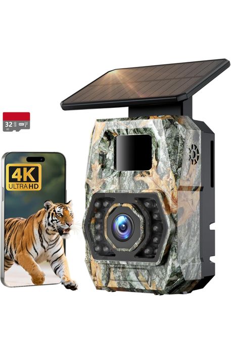 Camera solara Sovonix de urmarire 4k 60Mp cu vedere nocturna activata