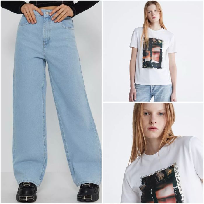 Размер S, Calvin Klein оригинал футболка и джинсы Gloria Jeans