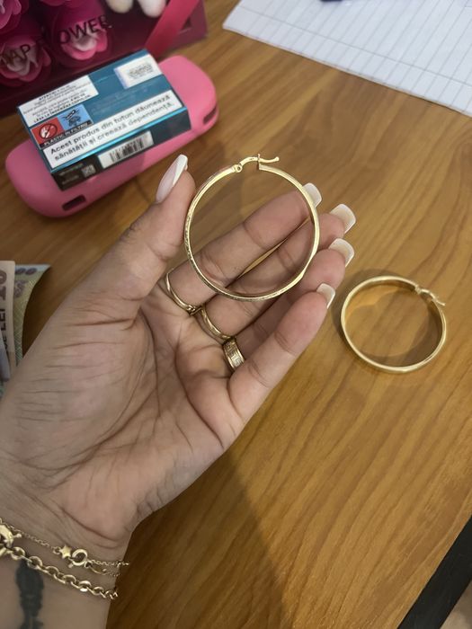 Vand cercei de aur 14k