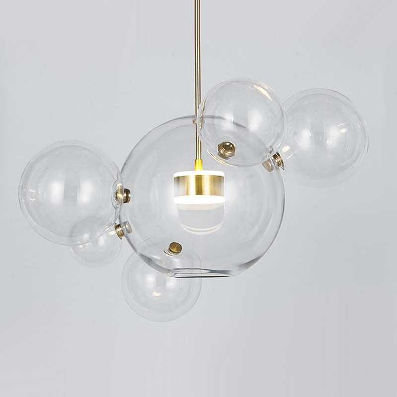 Стъклен сферичен LED Пендел Orbital 6