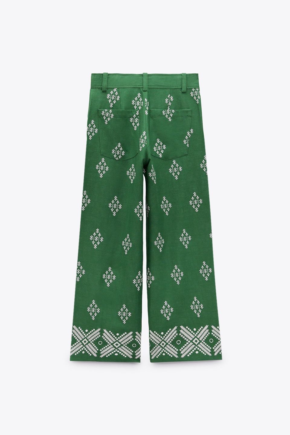 Pantaloni cu brodarie Zara summer edition