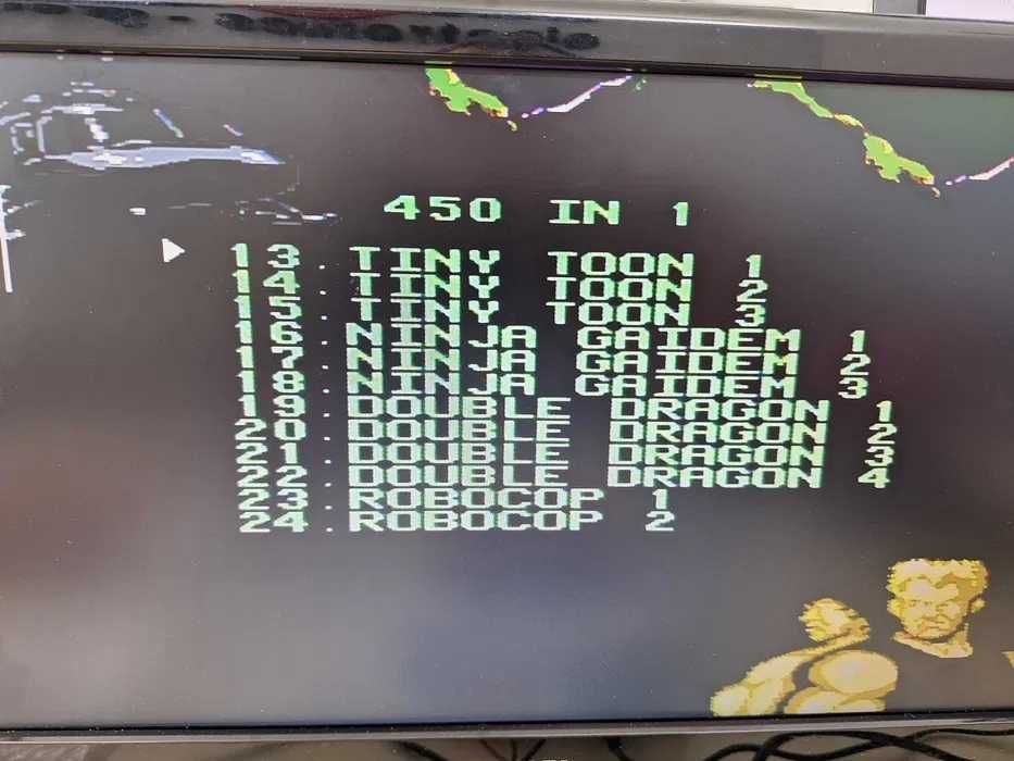 450 in 1 jocuri, caseta discheta galbena clasica cu jocuri tv