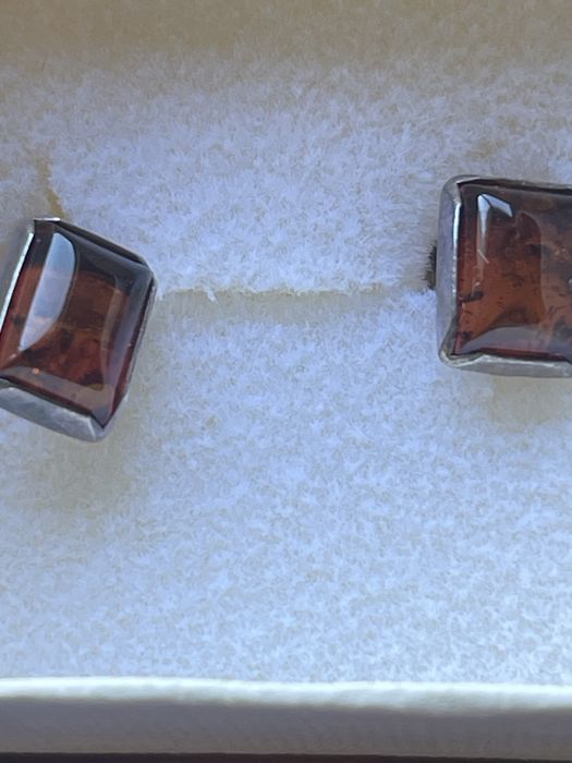 Cercei argint - piatra chihlimbar Schubert Jubiler