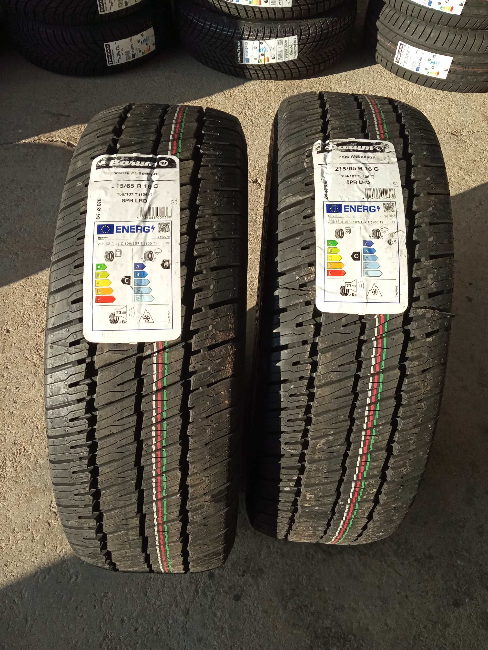 2 Нови бусови всесезонни гуми 215/65R16C Barum Vanis AllSeason 109T