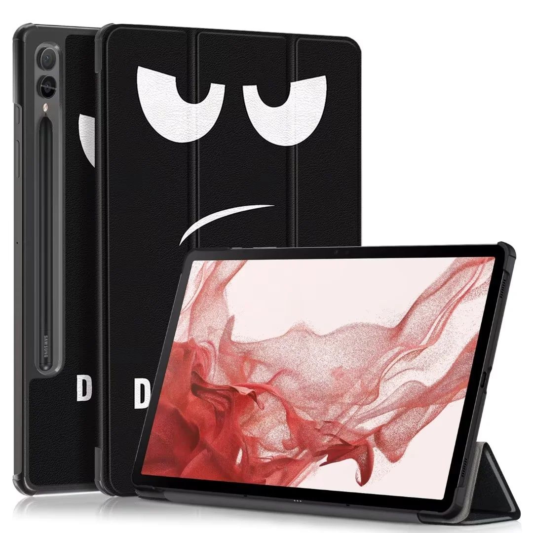 Samsung Galaxy Tab S10+ S10FE+ S9 FE FE+ S9+/ Кожен смарт калъф таблет