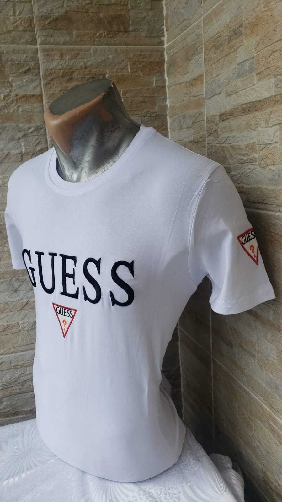 Tricou Guess si Tommy Hilfiger Alb