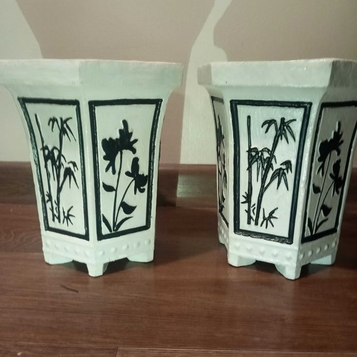 Цветочные горшки из бетона