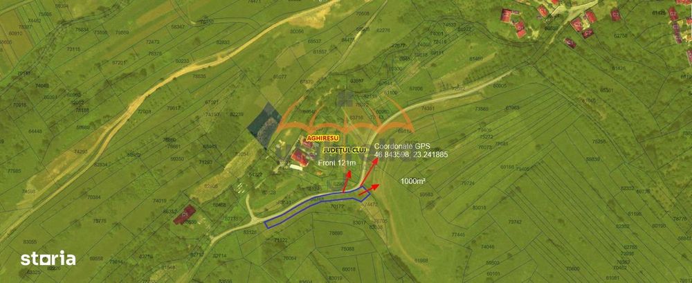 Teren agricol de vanzare in INUCU-Aghires, 1000m² Extravilan