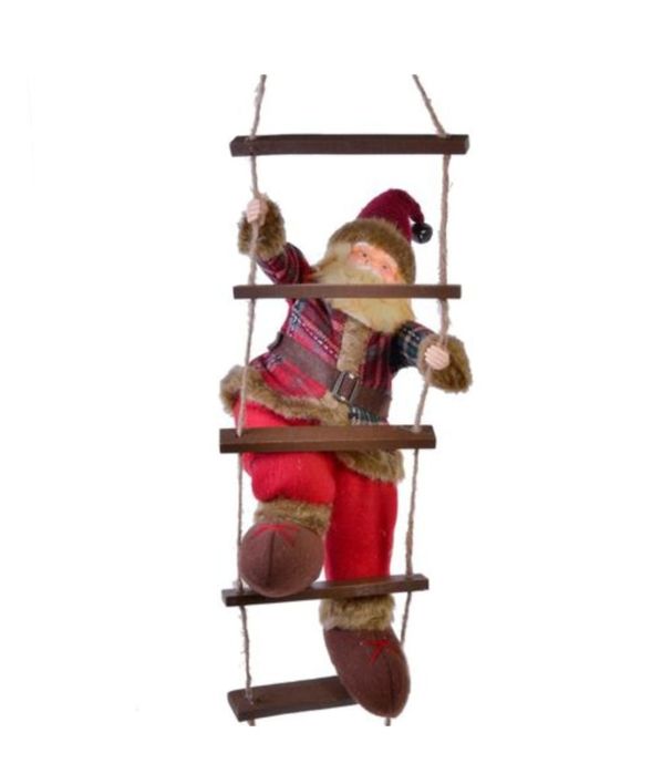 Коледна украса, Дядо Коледа на стълба, 60см