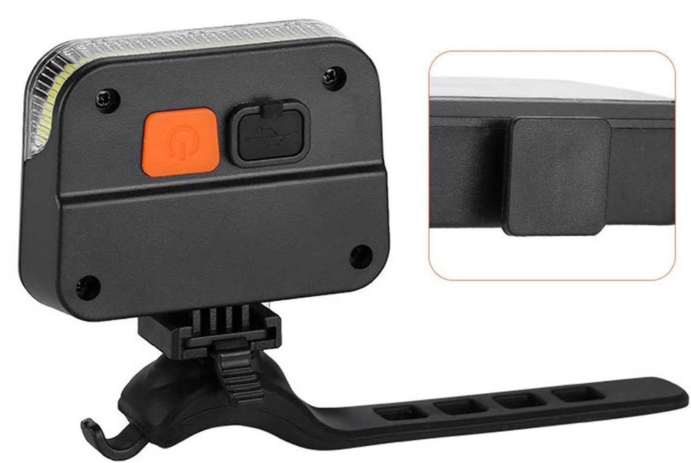 Многофункционален соларен LED фар за велосипед с USB - 2 в 1
