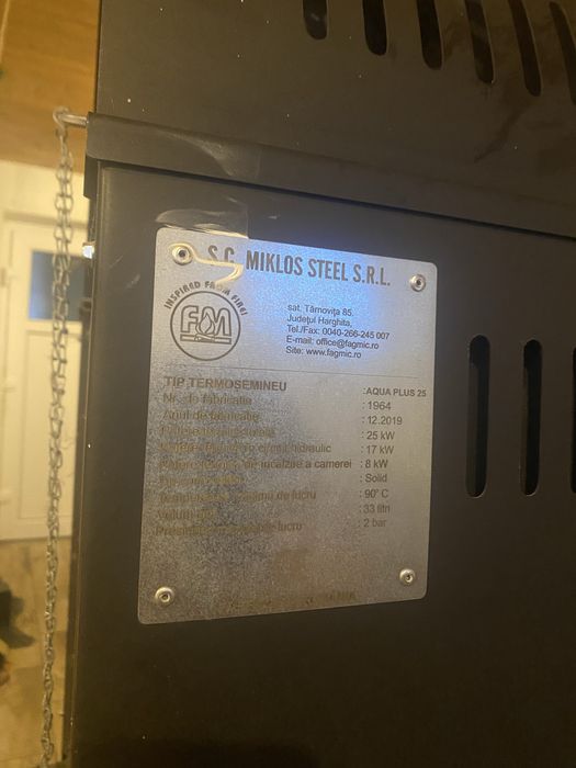 Termosemineu lemne 25kw
