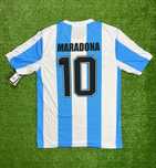 Ретро футболна тениска на Аржентина/Марадона/Argentina/1986