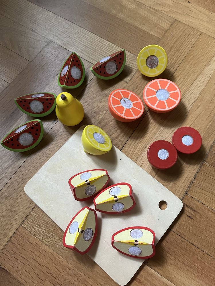 Дървени играчки- пица, зеленчуци с дъска, ксилофон