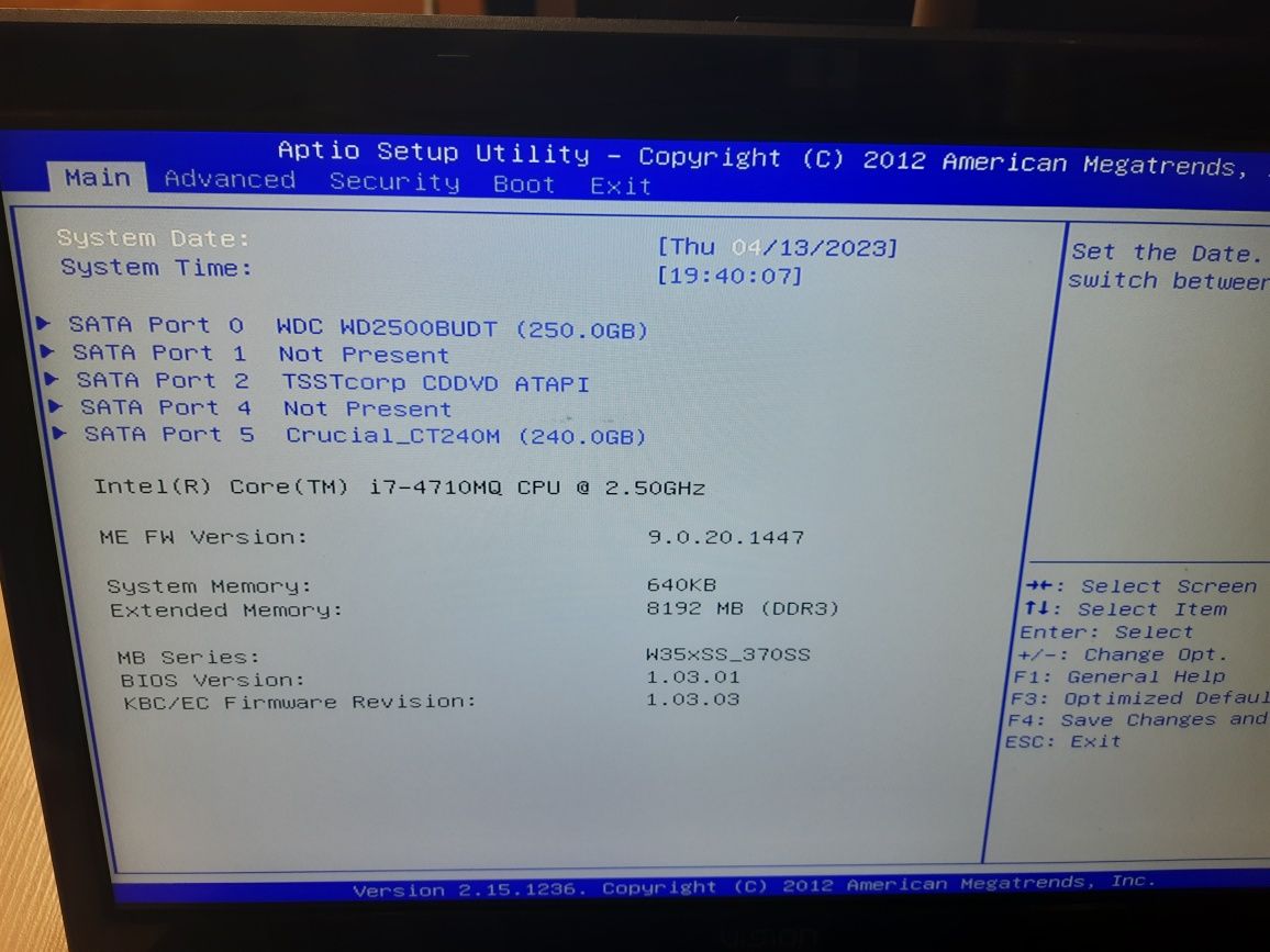 Laptop clevo  i7 4710 ,full hd