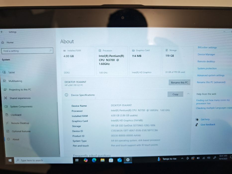 Laptop / tableta HP x360 310 G2 (cu touchscreen)