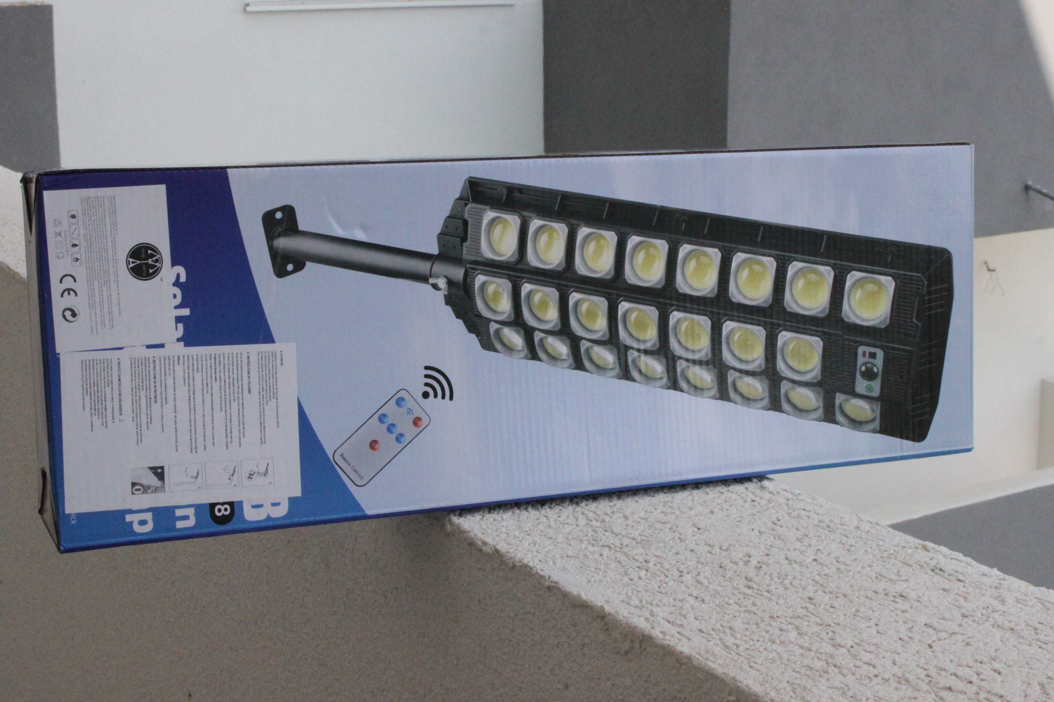 Lampa Solara Stradala W7101B-8 cu 23 Led COB 400W TOATA NOAPTEA