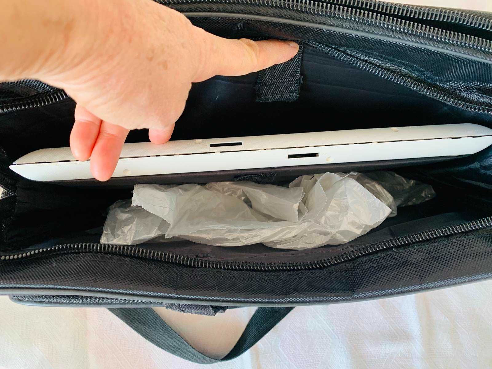 Чанта за лаптоп до 17"-колежанска,5 джоба, 1 двоен,дълъг колан-110 см.